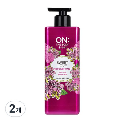 온더바디 스위트 러브 퍼퓸 바디워시, 500ml, 2개