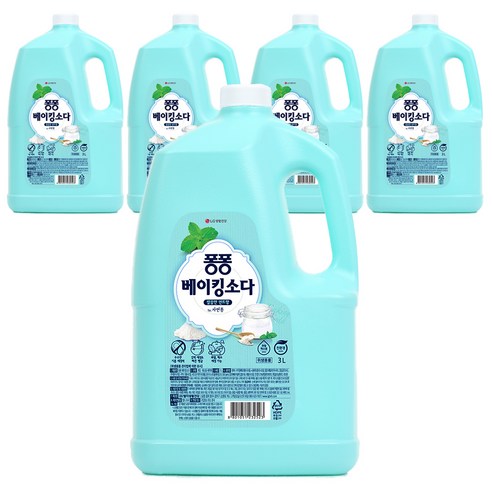 퐁퐁 주방세제 베이킹소다 용기, 3L, 5개