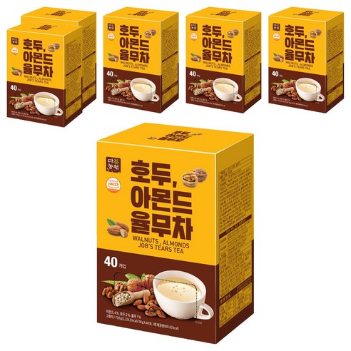 다농원 호두 아몬드 율무차, 40개입, 6개, 18g