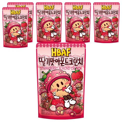 바프 딸기맛 아몬드크런치, 170g, 6개