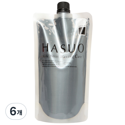하수오 헤어용 왁싱큐어 500g, 블랙, 6개