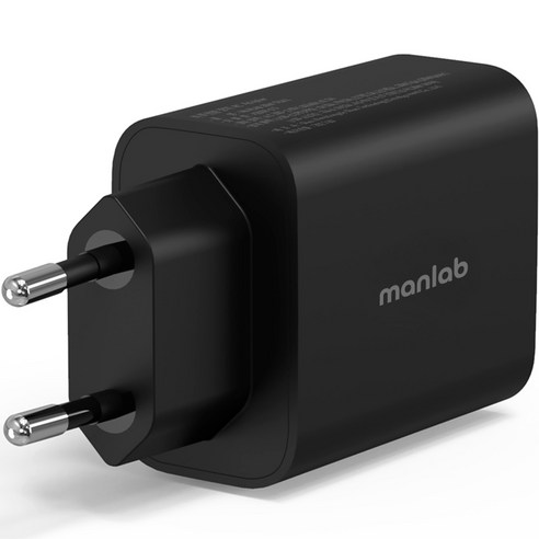 MANLAB 30W USB PD PPS C타입 멀티 고속충전기 어댑터, 블랙, 1개