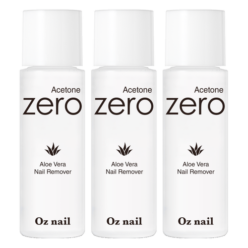 오즈네일 아세톤 제로 알로에 베라 네일 리무버, 3개, 100ml