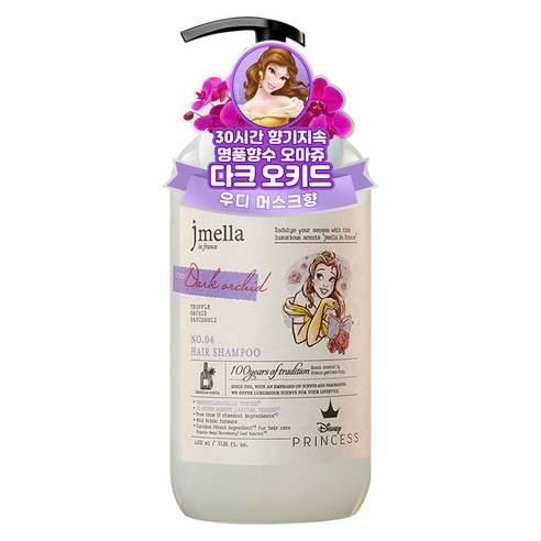 제이멜라 인 프랑스 디즈니 다크 오키드 헤어 퍼퓸샴푸 오키드향, 1000ml, 1개