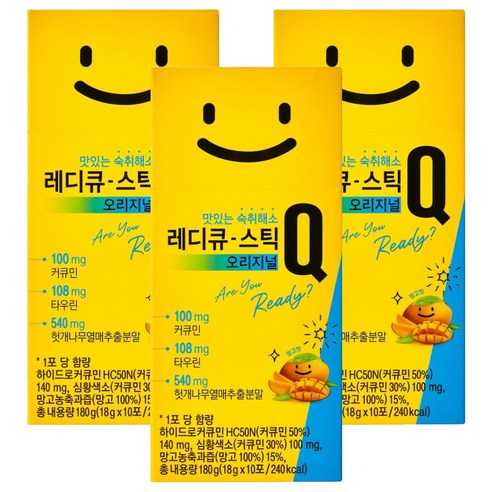 레디큐 스틱 오리지널 맛있는 숙취해소 젤리, 18g, 30개