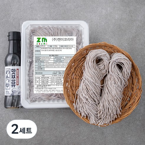 젠미코리아 맛쯔유 320g + 자루소바 600g 리얼메밀소바세트, 920g, 2세트