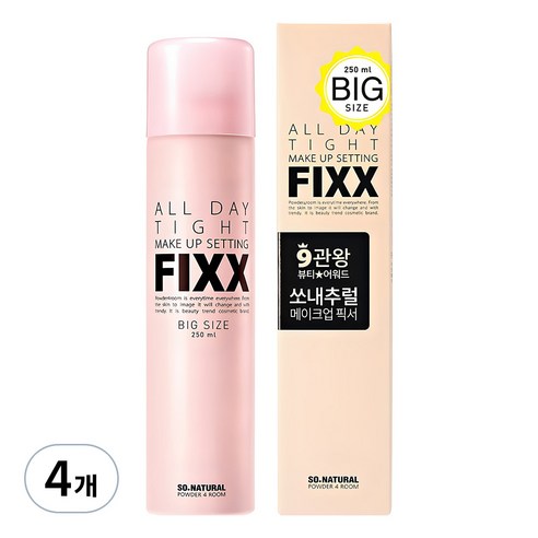 파우더포룸 올 데이 타이트 메이크업 세팅 픽서, 250ml, 4개