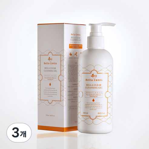 벨라센토 벨라클리어 딥 클렌징 젤, 250ml, 3개