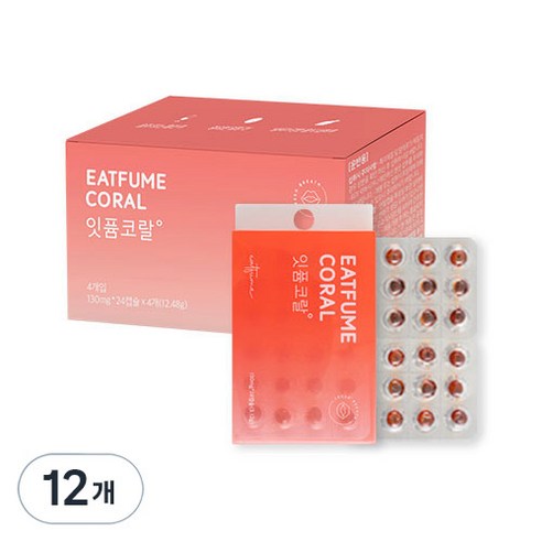잇퓸 코랄 장미향 상쾌한 먹는향, 3.12g, 12개
