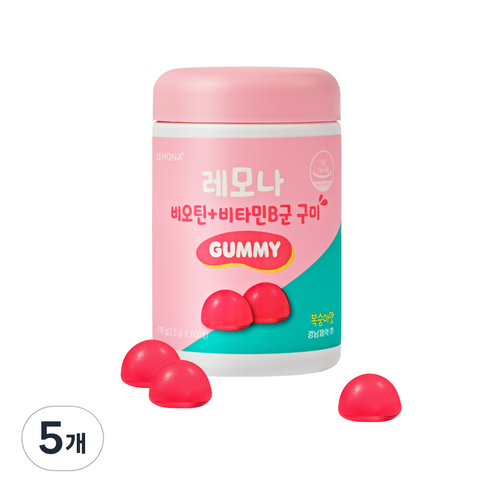 레모나 비오틴 플러스 비타민B군 구미, 60정, 210g, 5개