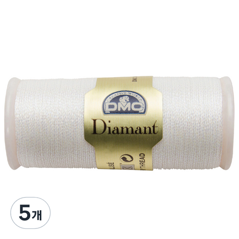 DMC 디아망뜨 태팅 자수 레이스 실, D5200, 5개
