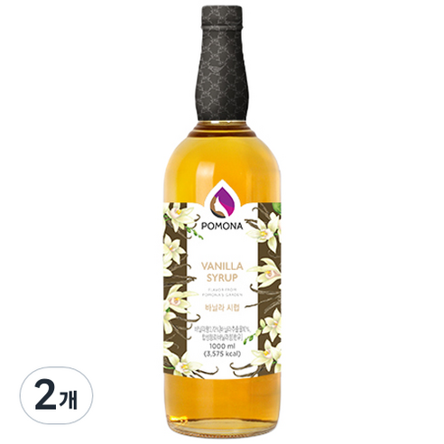 바닐라시럽 추천 상품포모나 바닐라 시럽, 1L, 2개 제품 사진