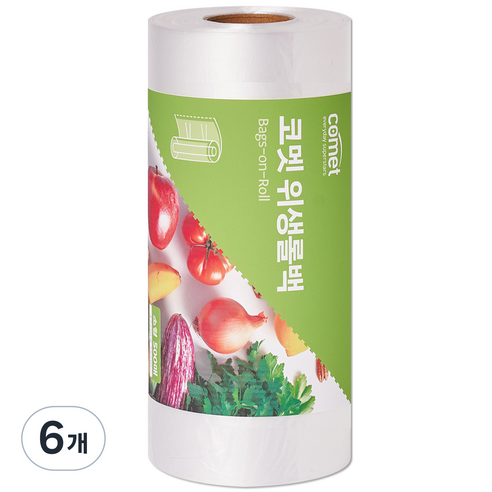코멧 위생롤백 소형 (17cm X 25cm) 500매, 소(S), 500개입, 6개