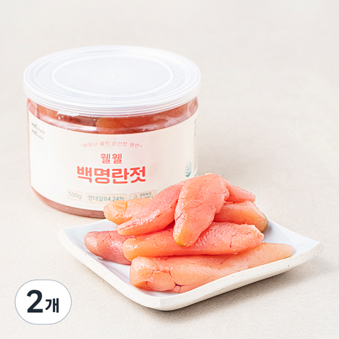웰웰 백 명란젓 파지, 2개, 500g