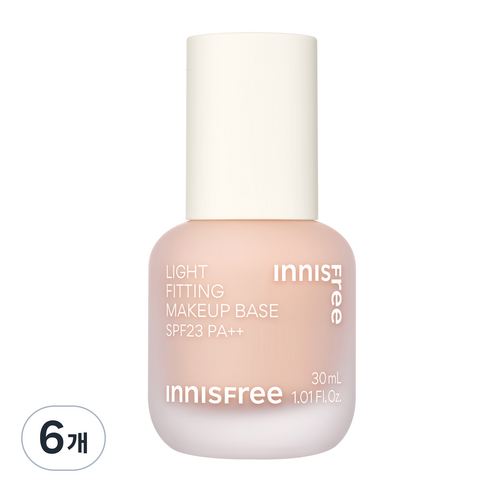 이니스프리 라이트 피팅 메이크업 베이스 30ml, 03 피치, 6개