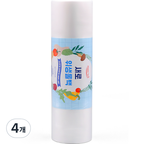해피락 새로 위생롤백 40 x 50 cm, 특대(XL) 이상, 400개입, 4개