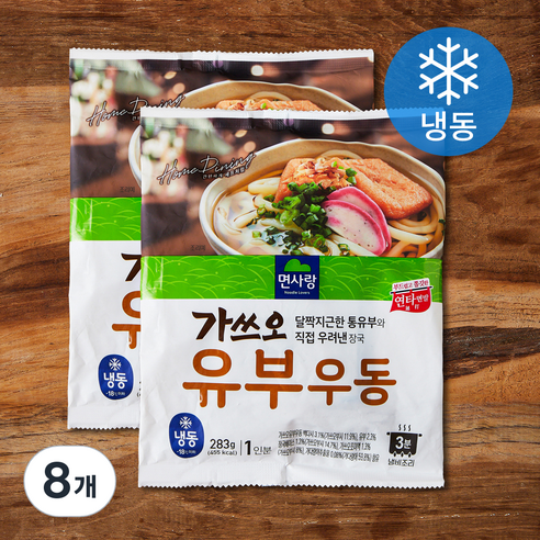 면사랑 가쓰오 유부우동 1인분 (냉동), 283g, 8개