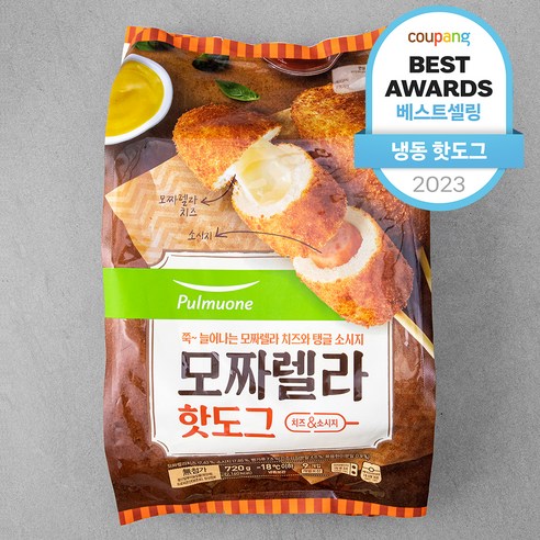 풀무원 모짜렐라 핫도그 (냉동), 720g, 1개