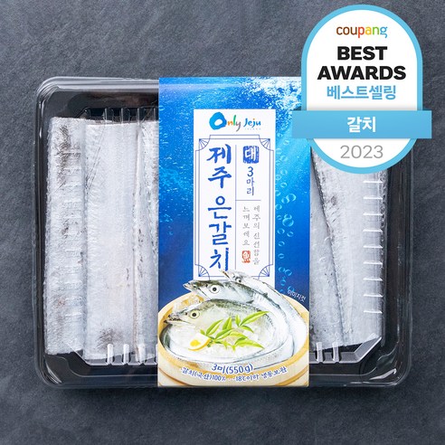 비비수산 제주 은갈치 (냉동), 550g(대, 3마리), 1팩