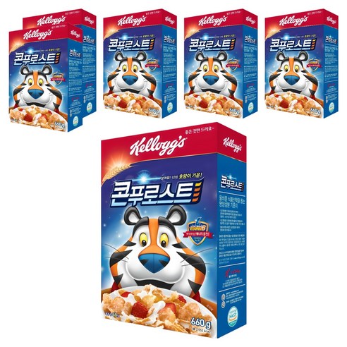 켈로그 콘푸로스트 시리얼, 660g, 6개