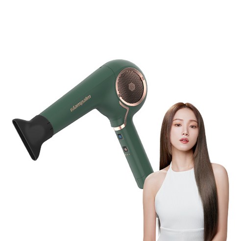 글램팜 에어 터치 미용실 드라이어 450g GP715AS 1800W, 그린