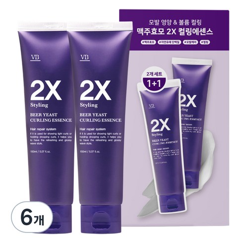 비바스 맥주효모 2X 컬링 에센스, 6개, 150ml