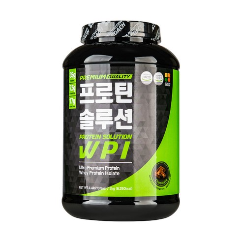 프로틴솔루션 WPI 부드러운 초코맛 단백질보충제, 2kg, 1개