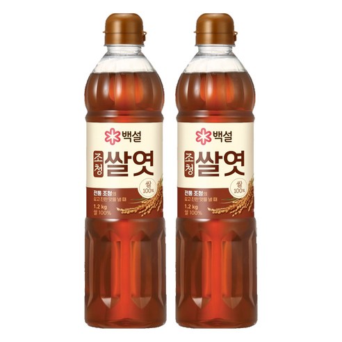 백설 조청 쌀엿, 1.2kg, 2개