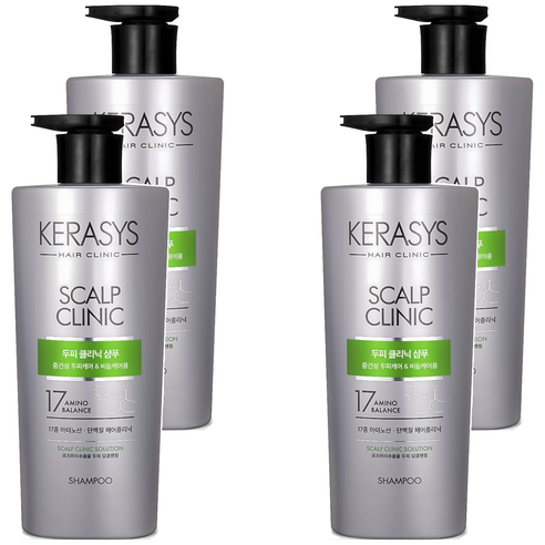 케라시스 두피 클리닉 단백질 샴푸 플로럴파우더 향, 750ml, 4개