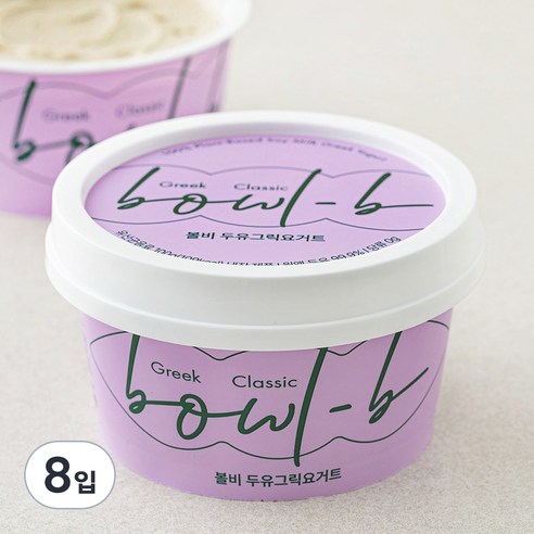 볼비 두유 그릭요거트, 100g, 1개입, 8개