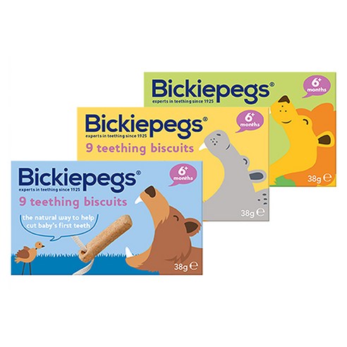 빅키페그 유아 티딩 비스켓 치발과자 랜덤발송 38g, 밀가루, 3개
