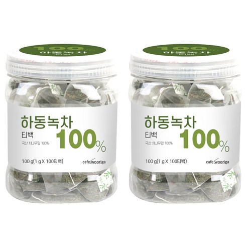 카페우리가 하동녹차 티백, 1g, 100개입, 2개