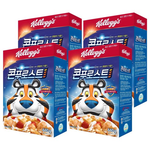 켈로그 콘푸로스트 시리얼, 660g, 4개