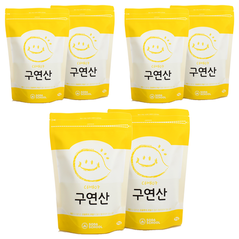 소다스쿨 구연산, 1kg, 6개