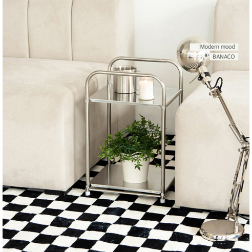 모던 인테리어를 완성하는 바나코 스테인리스 미니 선반