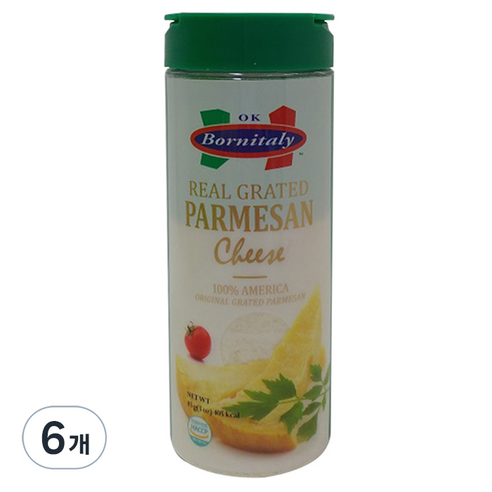 리얼 그레이티드 파마산치즈, 85g, 6개