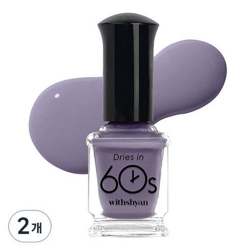 위드샨 60초 매니큐어 유광 9ml, M26 팬지, 2개