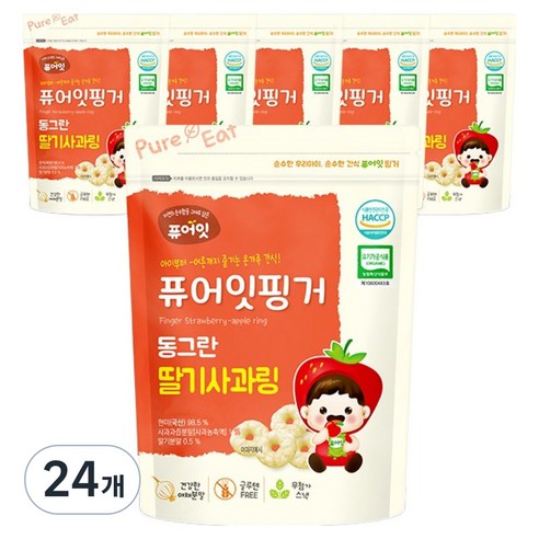 퓨어잇 핑거 동그란 야채링 40g, 24개