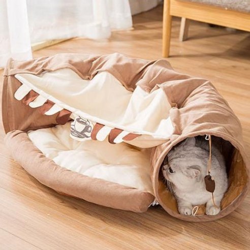 당감샵 고양이 테마 터널 숨숨집, 1개, 카페