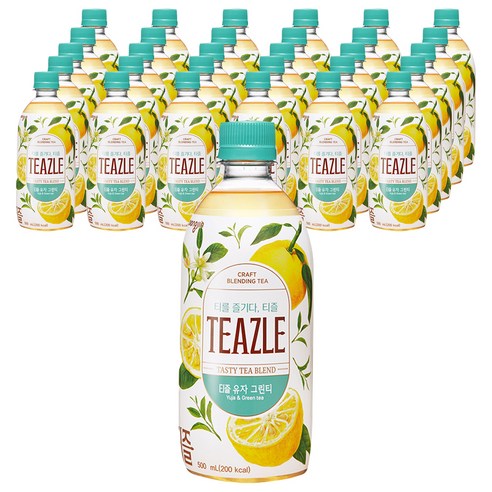 웅진 티즐 유자 그린티, 500ml, 40개