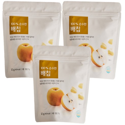 올가홀푸드 100% 순수한 배칩, 3개, 12g