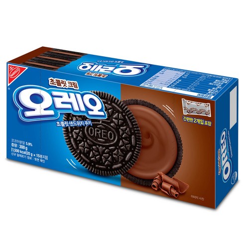 크래프트 오레오 초콜릿 크림 쿠키, 300g, 1개