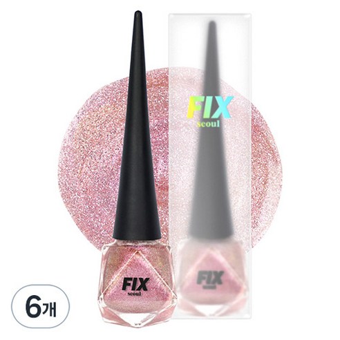 픽스서울 네일라커 매니큐어, 09 유니콘, 8ml, 6개