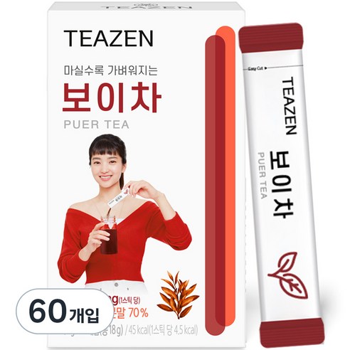 티젠 보이차 워터믹스, 18g, 10개입, 6개