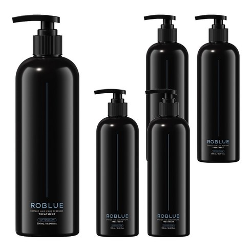 로블루 데미지 헤어케어 퍼퓸 트리트먼트 클린코튼향, 500ml, 5개