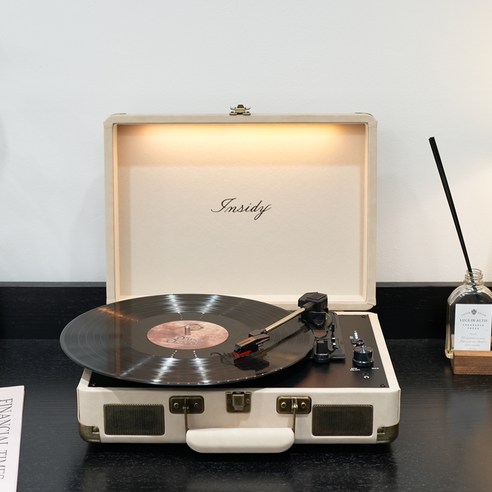 감성적인 밤을 선물하는 인사이디 LP 턴테이블 무드등 스피커