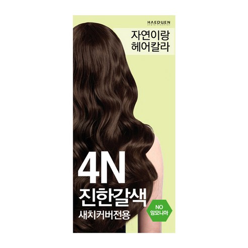 자연이랑 해든화장품 염색약, 4N진한갈색, 1개