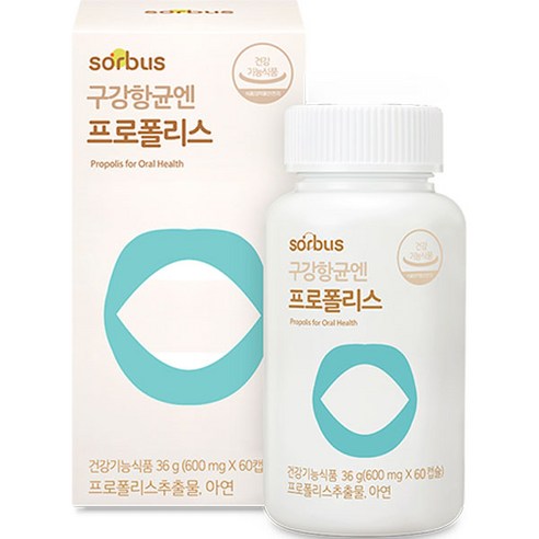 소버스 구강항균엔 프로폴리스 36g, 60정, 3개