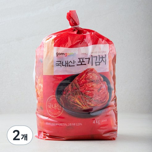 곰곰 국내산 포기 김치, 4kg, 2개
