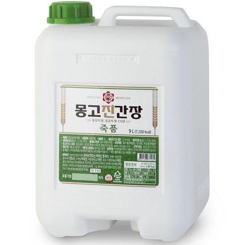 몽고진간장 죽품, 9L, 1개